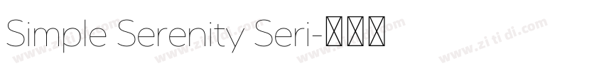 Simple Serenity Seri字体转换